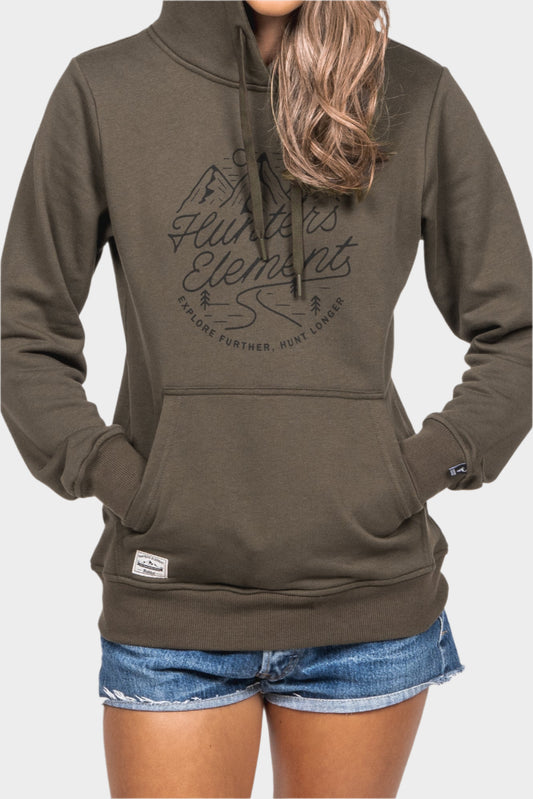 Hunters Element Women's Pathway Hoodie - Khaki