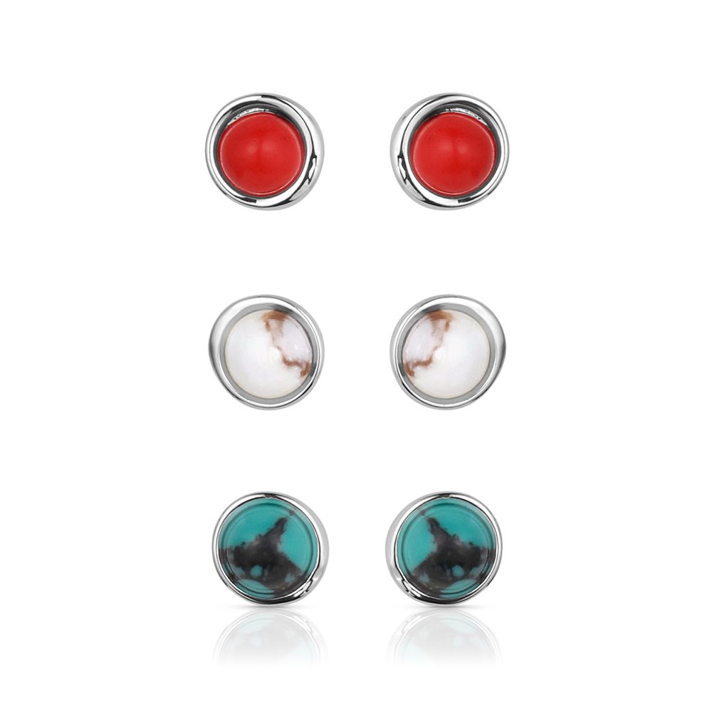 Montana Patriotic Post Earring Set