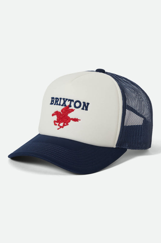 Brixton Pegasus NetPlus Trucker Hat - Whitecap/Navy