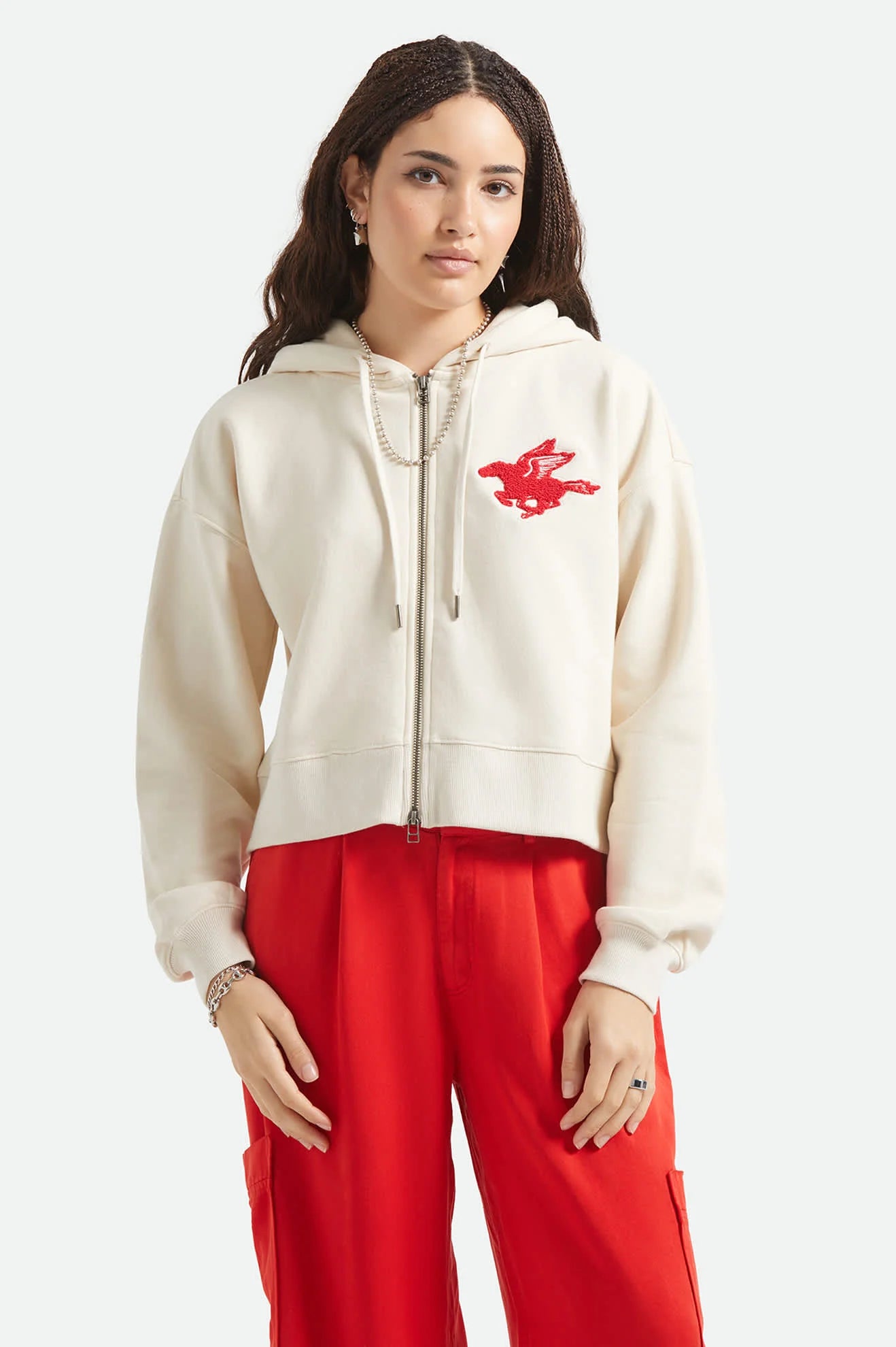 Brixton Women's Pegasus Zip Hood - Whitecap