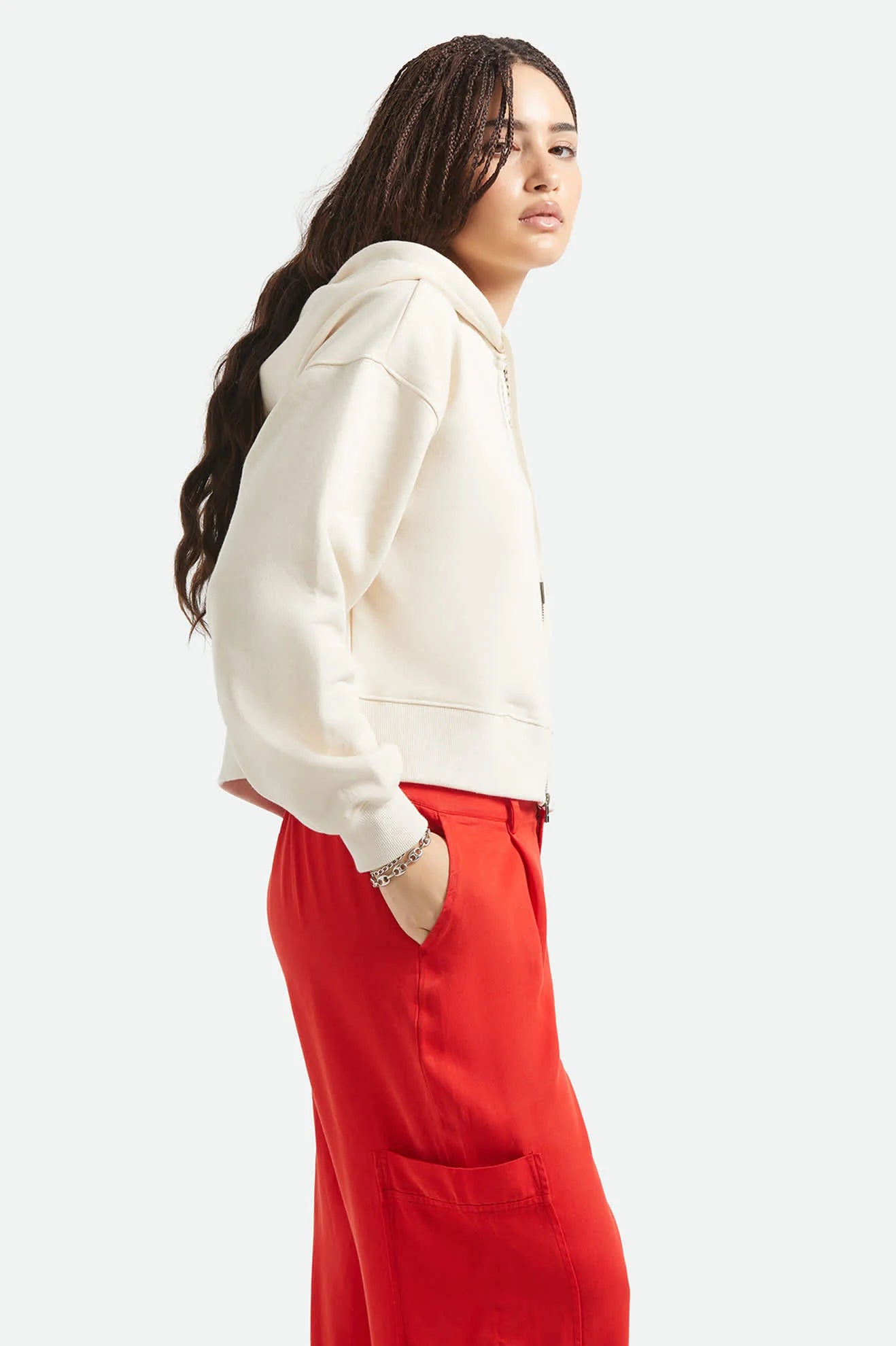 Brixton Women's Pegasus Zip Hood - Whitecap
