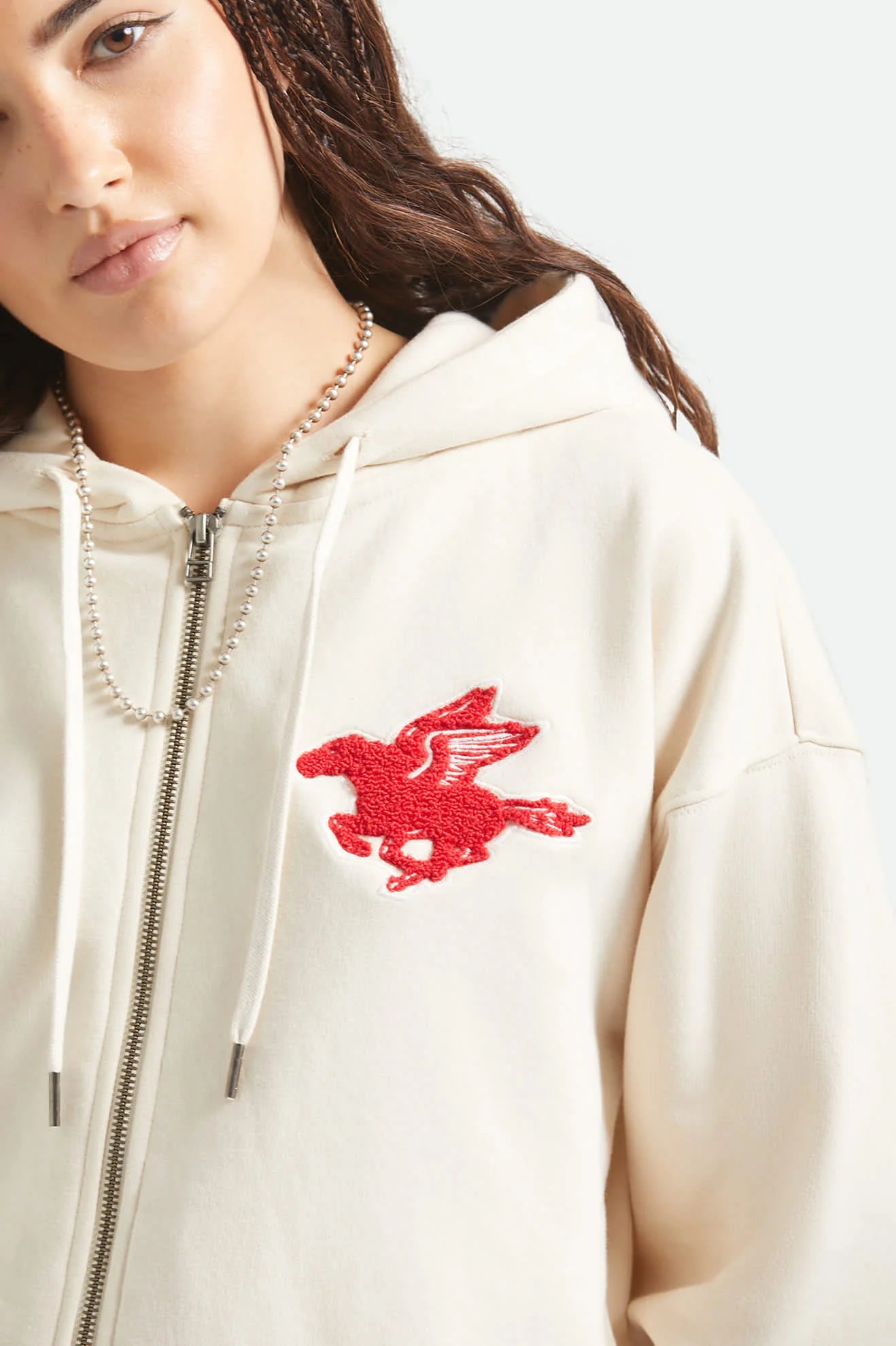 Brixton Women's Pegasus Zip Hood - Whitecap