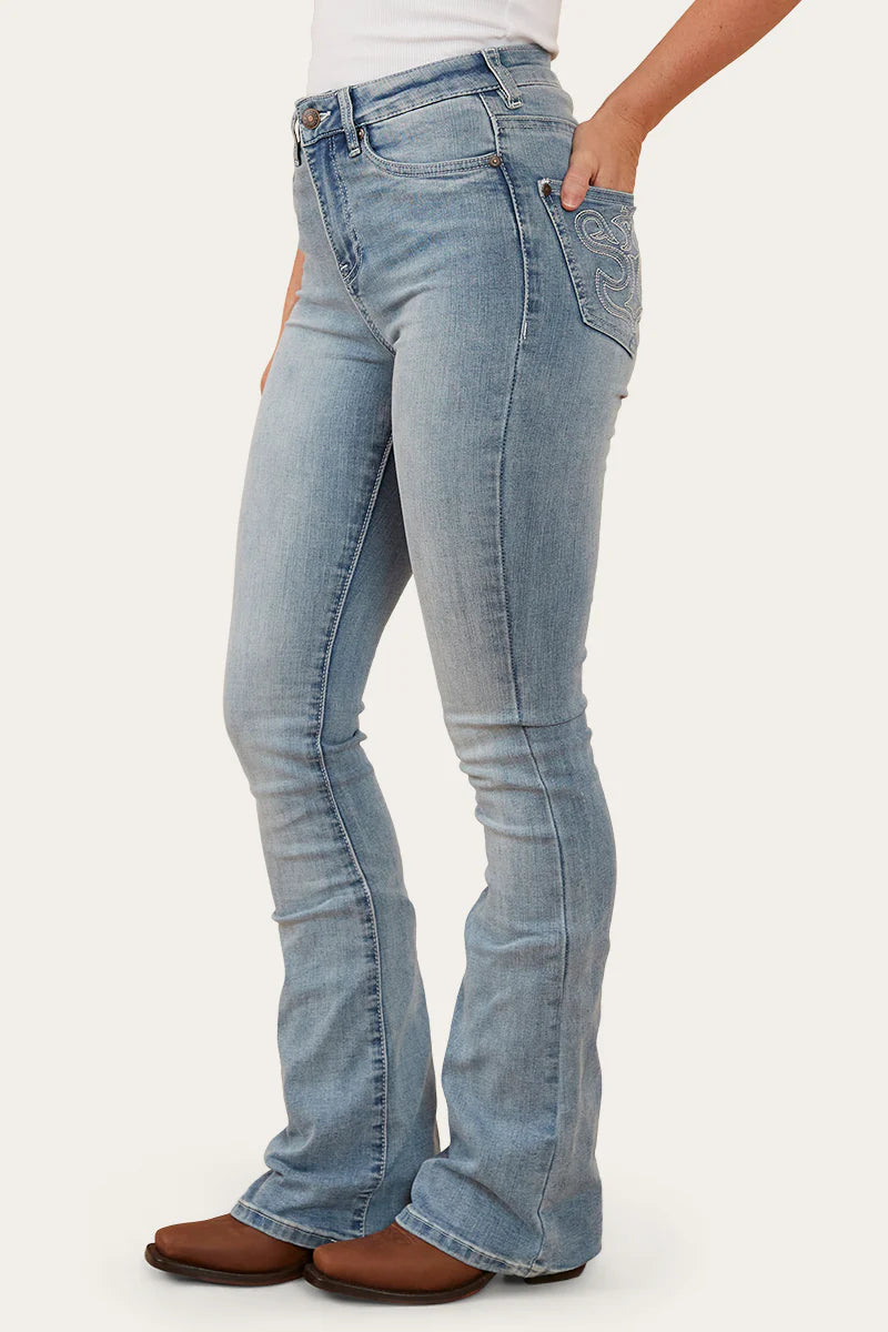 Ringers Western Womens Penny Rodeo High-Rise Bootleg Jeans - Light Blue