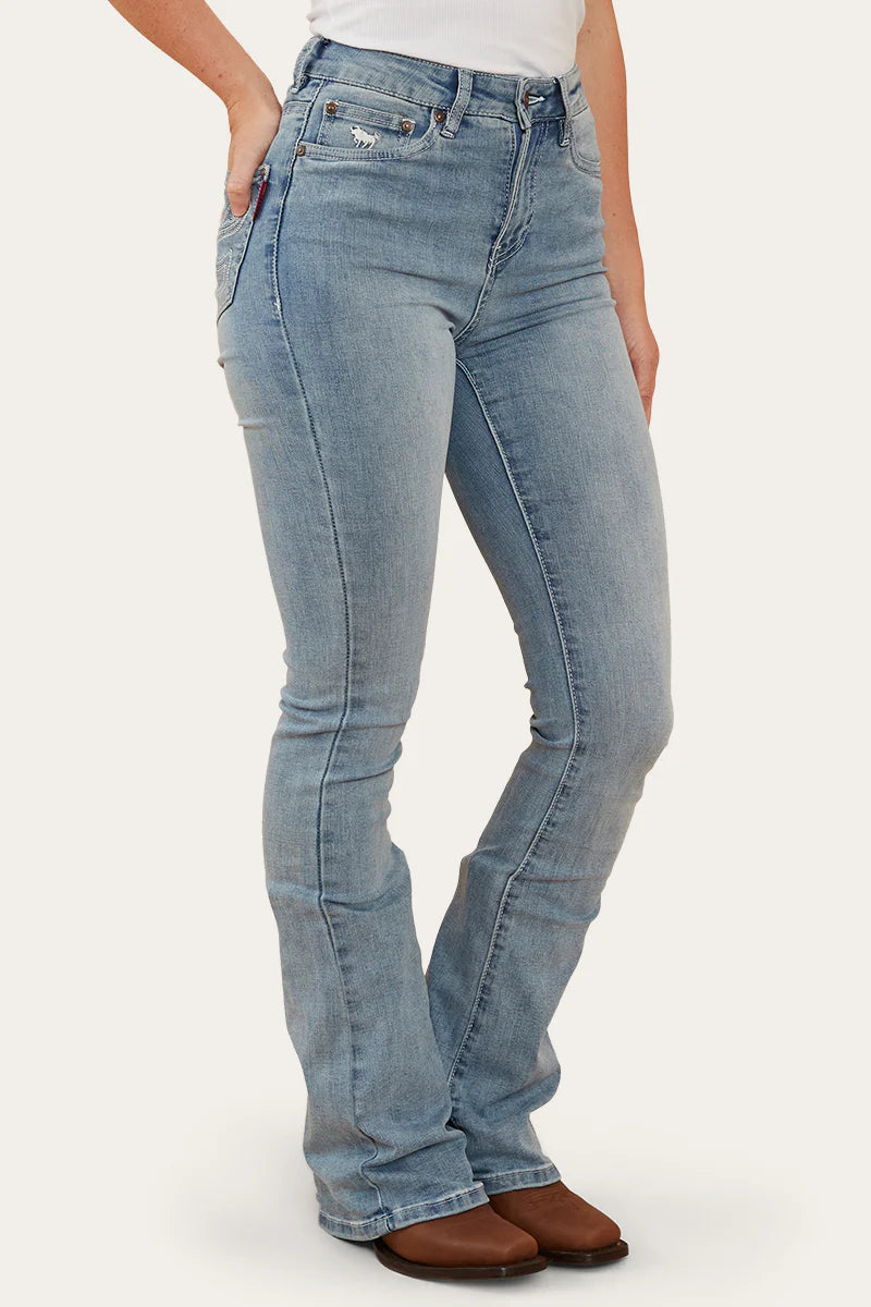 Ringers Western Womens Penny Rodeo High-Rise Bootleg Jeans - Light Blue