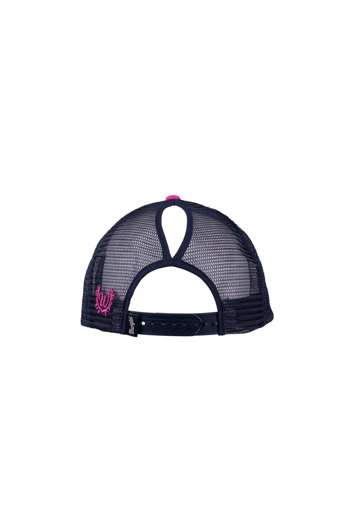 Wrangler Perry High Profile Ponytail Trucker Cap - Pink