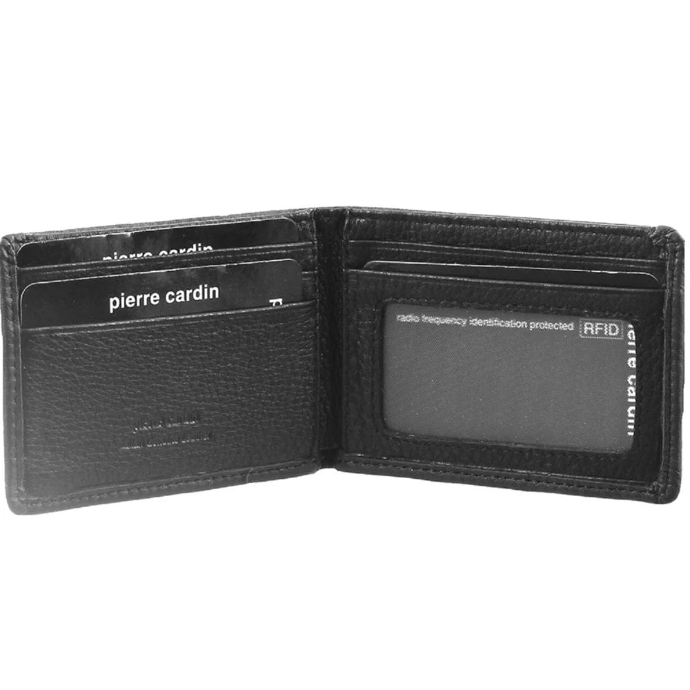 Pierre Cardin Men's Italian Leather Bi-Fold RFID Protected Wallet