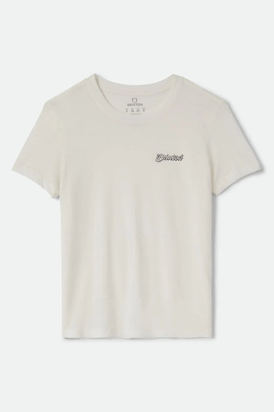 Brixton Women's Pinned Slim Crew Tee - Off White