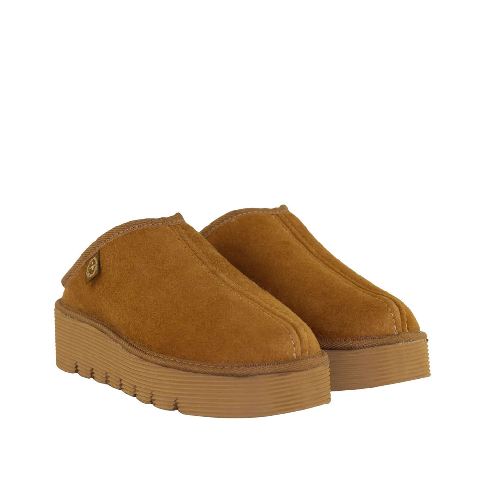 UGG PLATFORM BOBI SCUFF SLIPPER - CHESTNUT