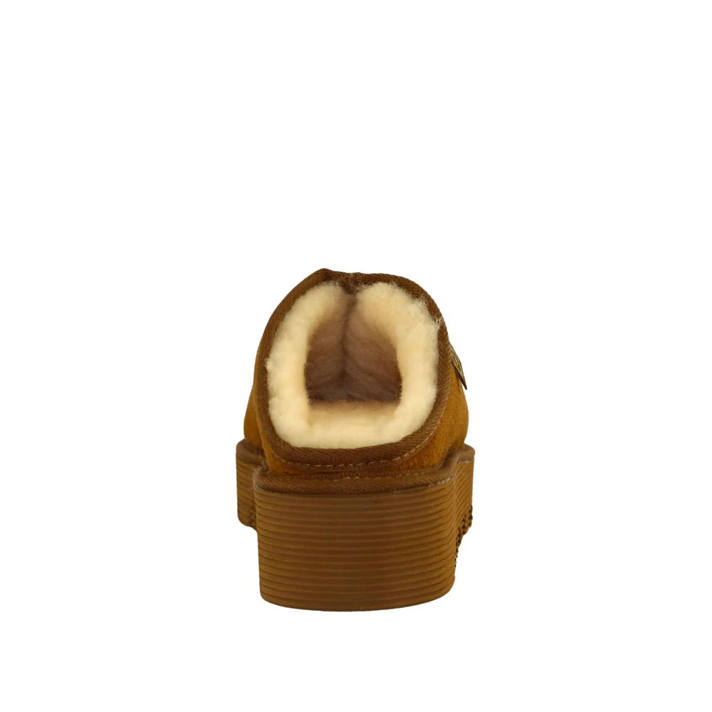 UGG PLATFORM BOBI SCUFF SLIPPER - CHESTNUT