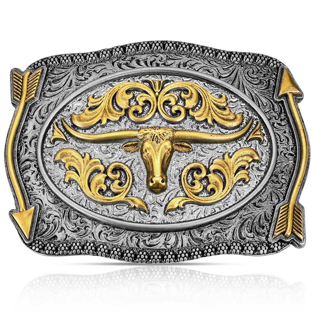 Montana Pointing West Longhorn Buckle