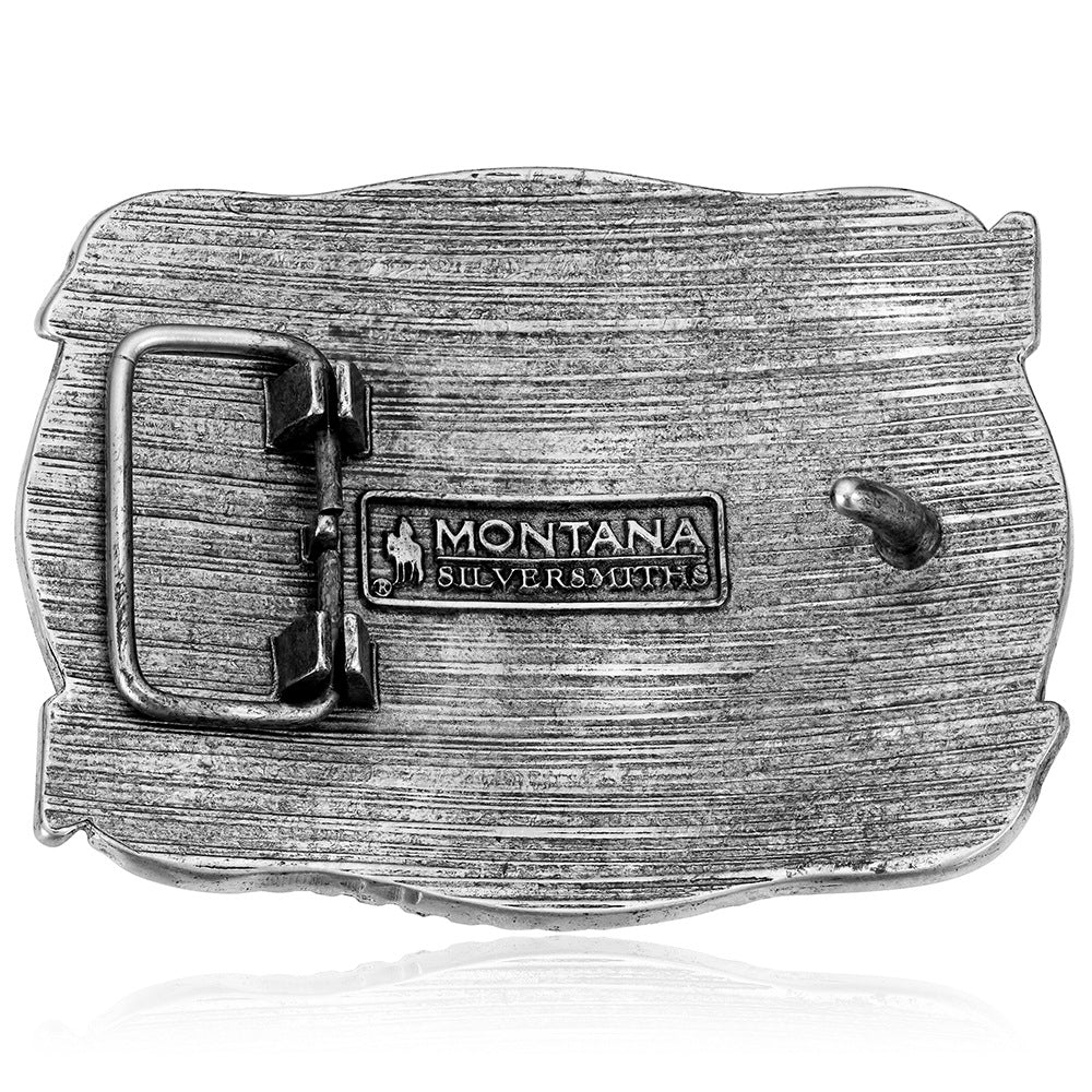 Montana Pointing West Longhorn Buckle