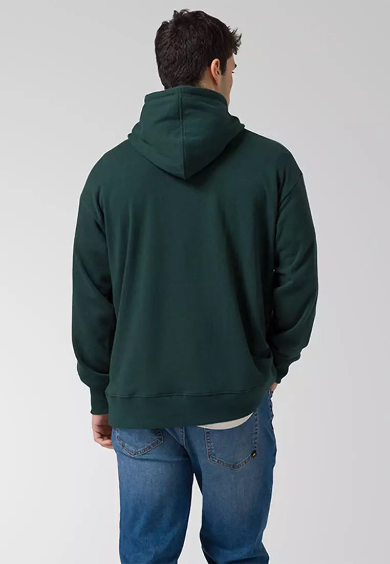 CAT Workwear Men's Relaxed French Terry Hoodie - Washed Black
