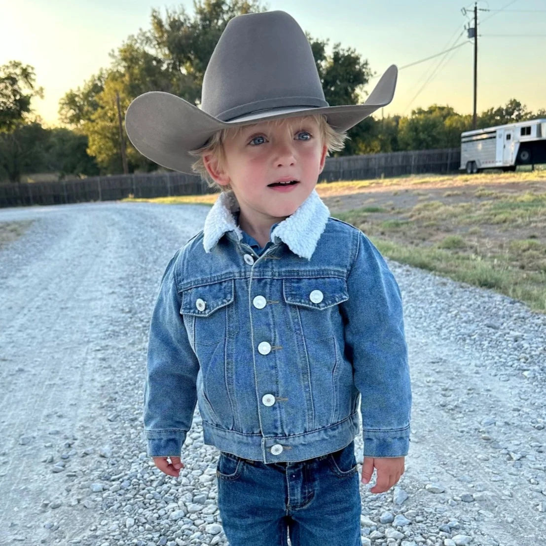 Shea Baby Boy Denim Wool Jacket