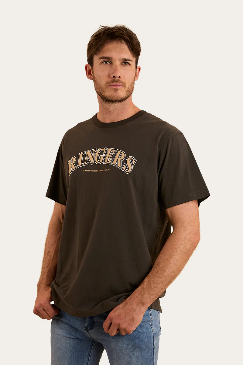 Ringers Western Mens Princeton Loose Fit T-Shirt - Charcoal