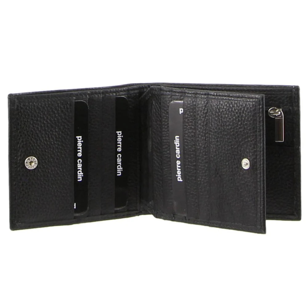 Pierre Cardin Men's Italian Leather Tri-Fold Protected RFID Wallet 11cm