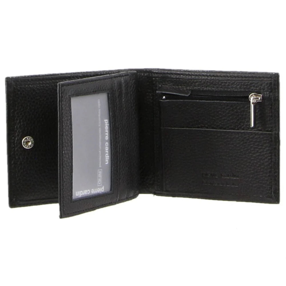 Pierre Cardin Men's Italian Leather Tri-Fold Protected RFID Wallet 11cm