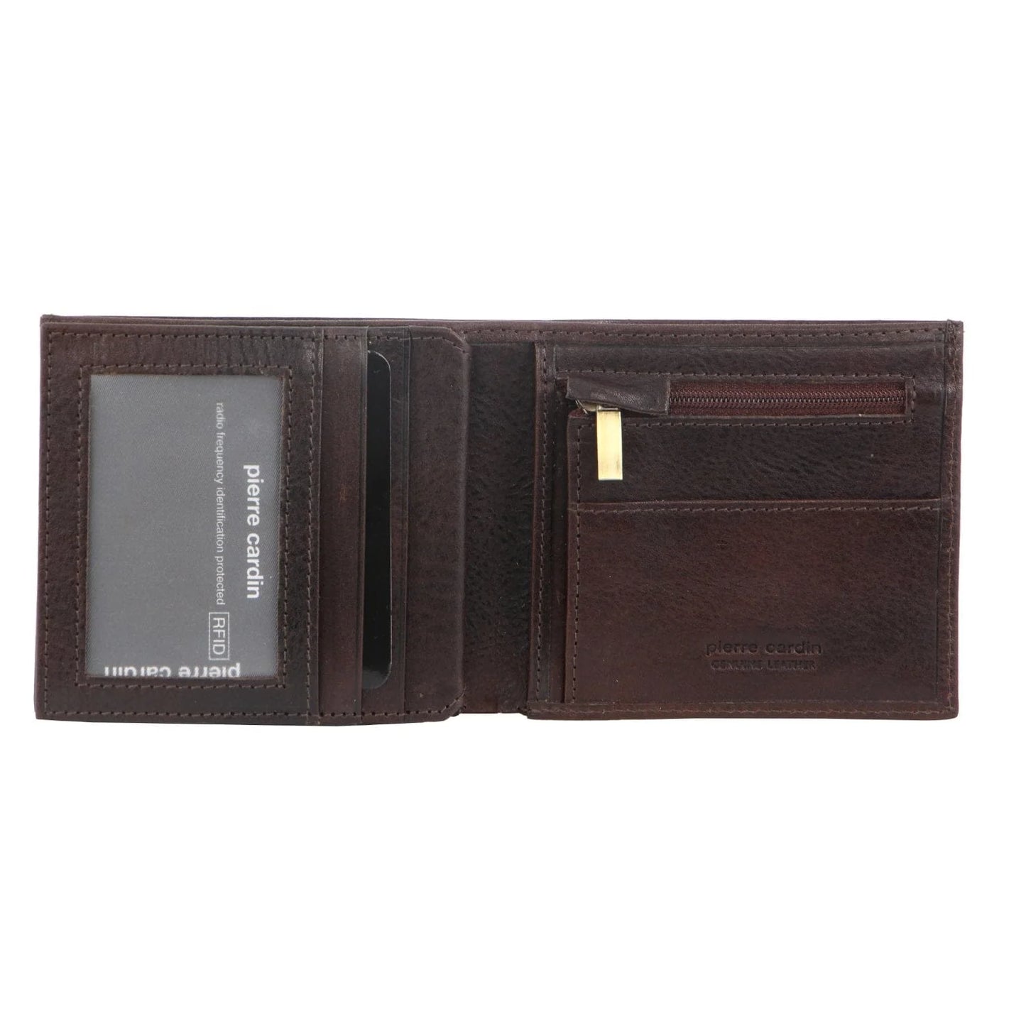 Pierre Cardin Men's Italian Leather Tri-Fold Protected RFID Wallet 11cm