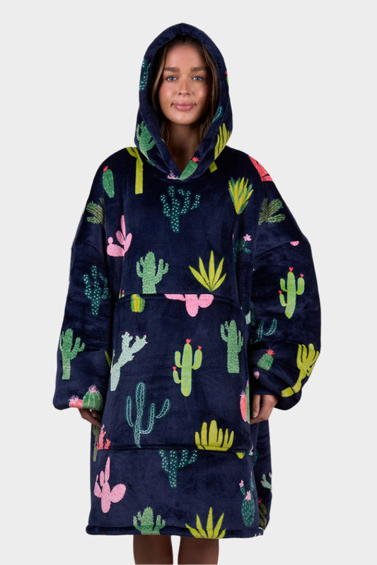 Pure Western Women's Cactus Snuggle Hoodie - Navy