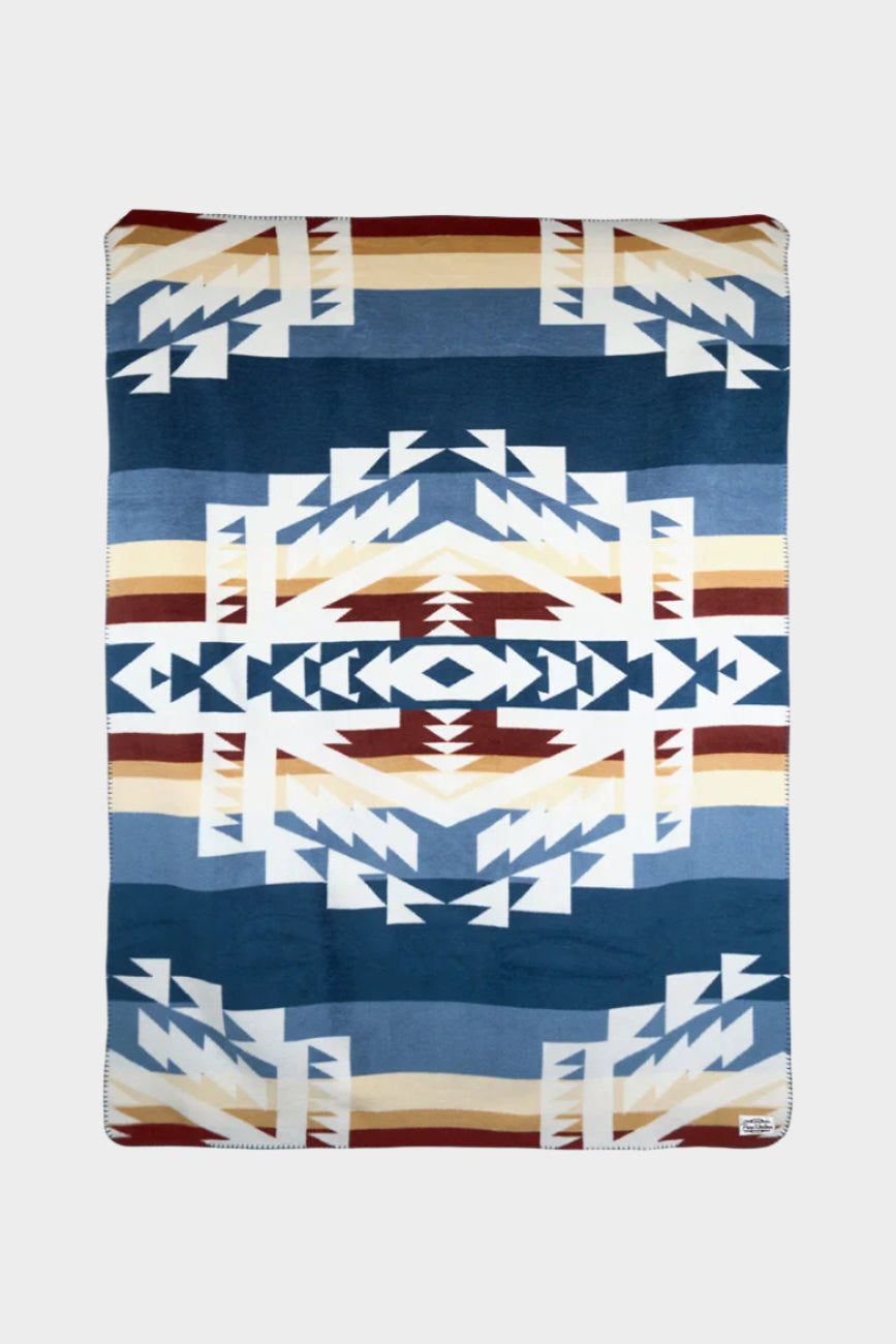 Pure Western Kayce Blanket - Natural/Navy