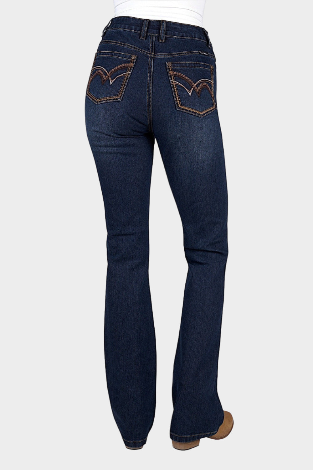 Pure Western Women's Sam High Rise Boot Cut Jean 34 Inch Leg - Midnight