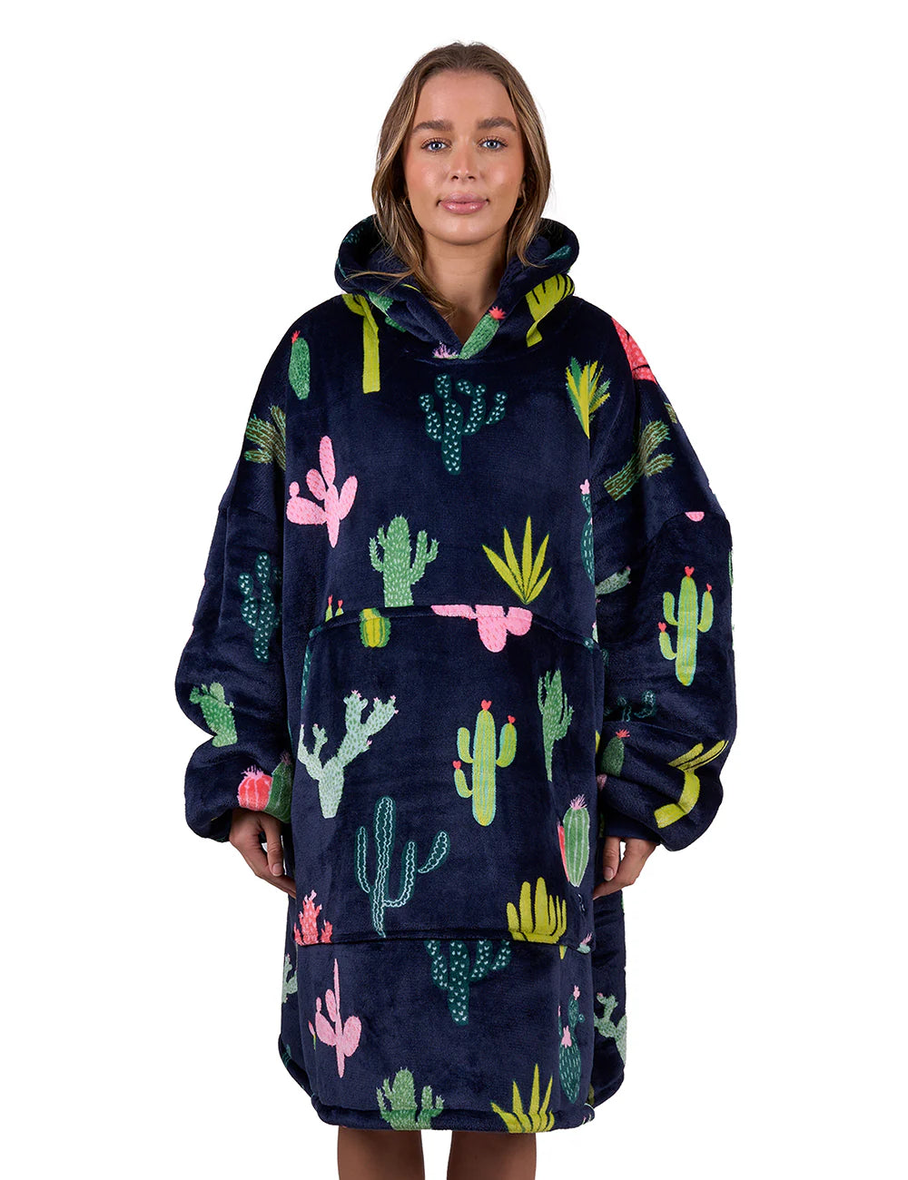 Pure Western Women's Cactus Snuggle Hoodie - Navy