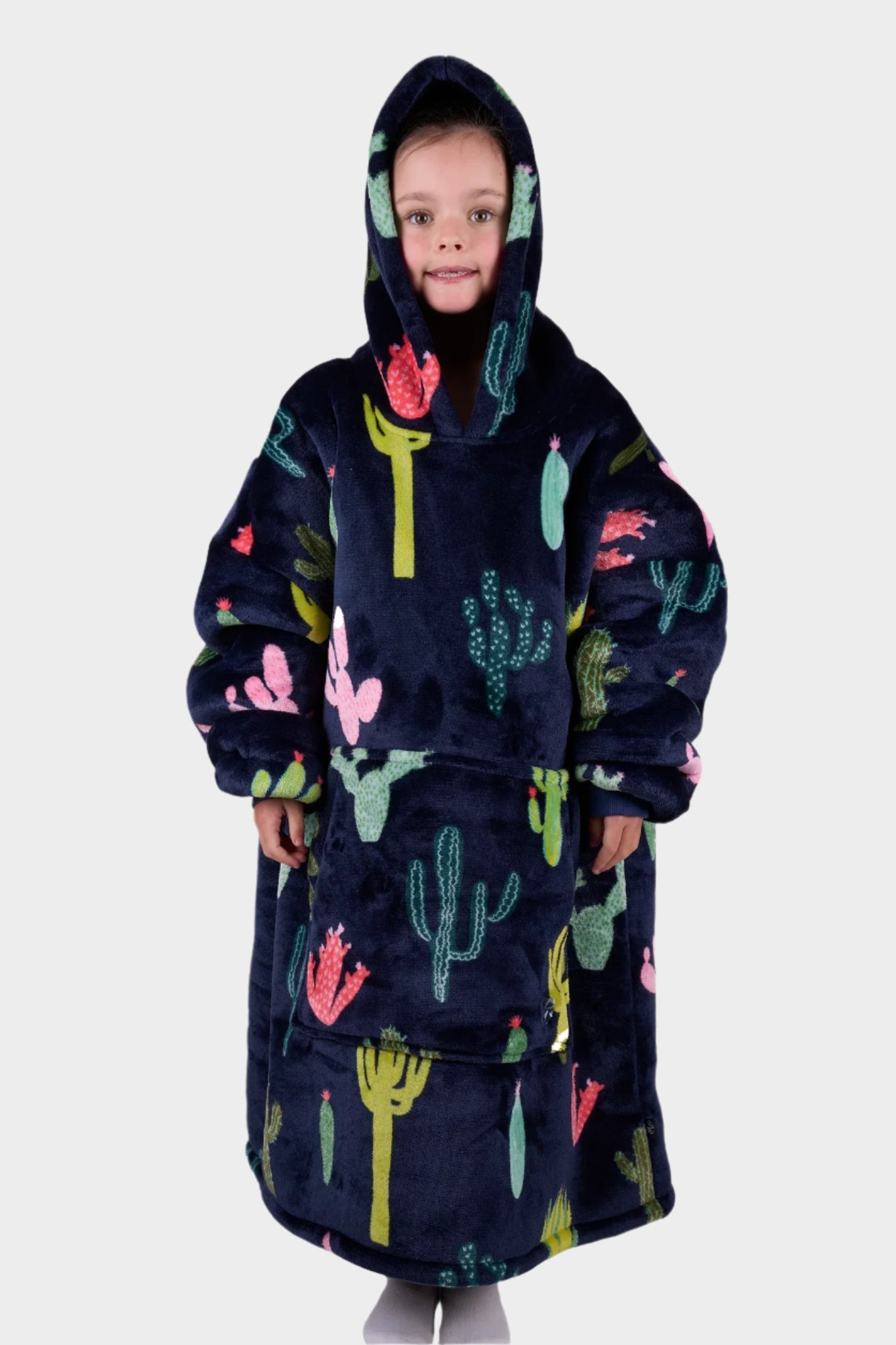 Pure Western Kids Cactus Snuggle Hoodie - Navy
