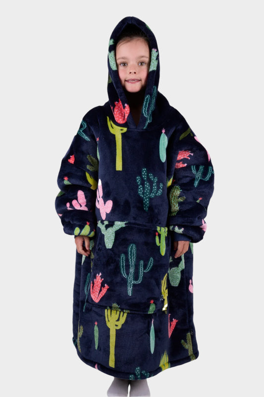 Pure Western Kids Cactus Snuggle Hoodie - Navy