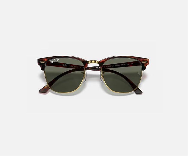 Ray-Ban Clubmaster Red Havana w/ G-15 Green