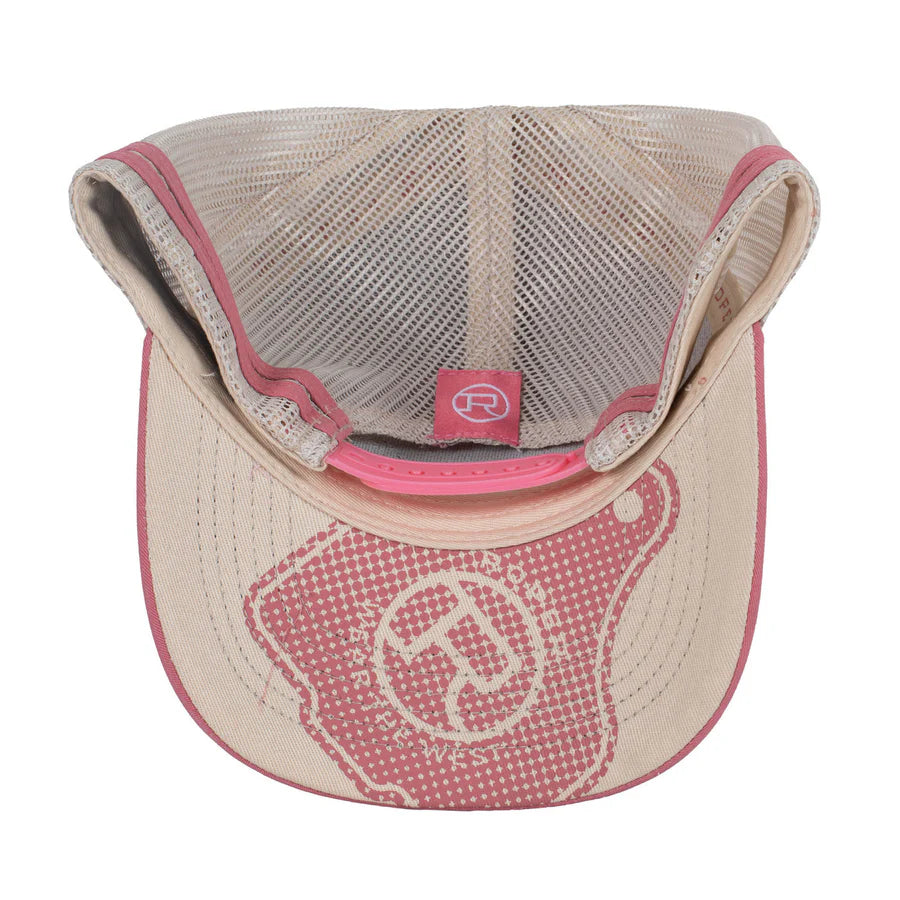 RC2507 Roper Trucker Cap Cattle Tag Dusty Rose
