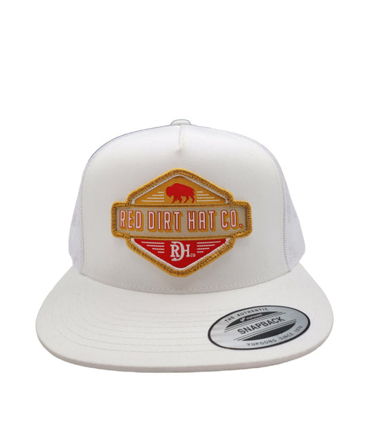 Red Dirt Hat Niner- White/ White 5P