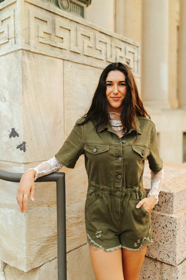 2 Fly Co Reckless Romper - Agave