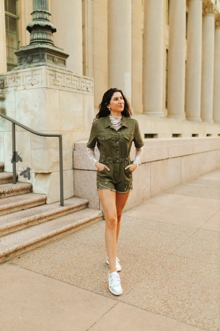 2 Fly Co Reckless Romper - Agave