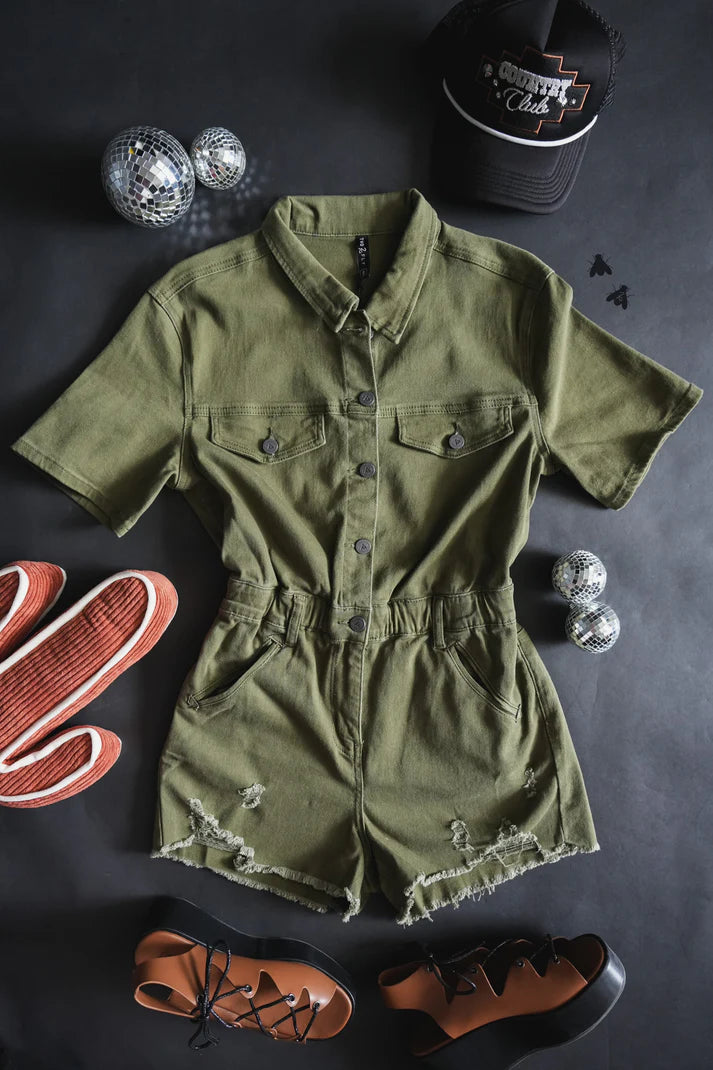 2 Fly Co Reckless Romper - Agave