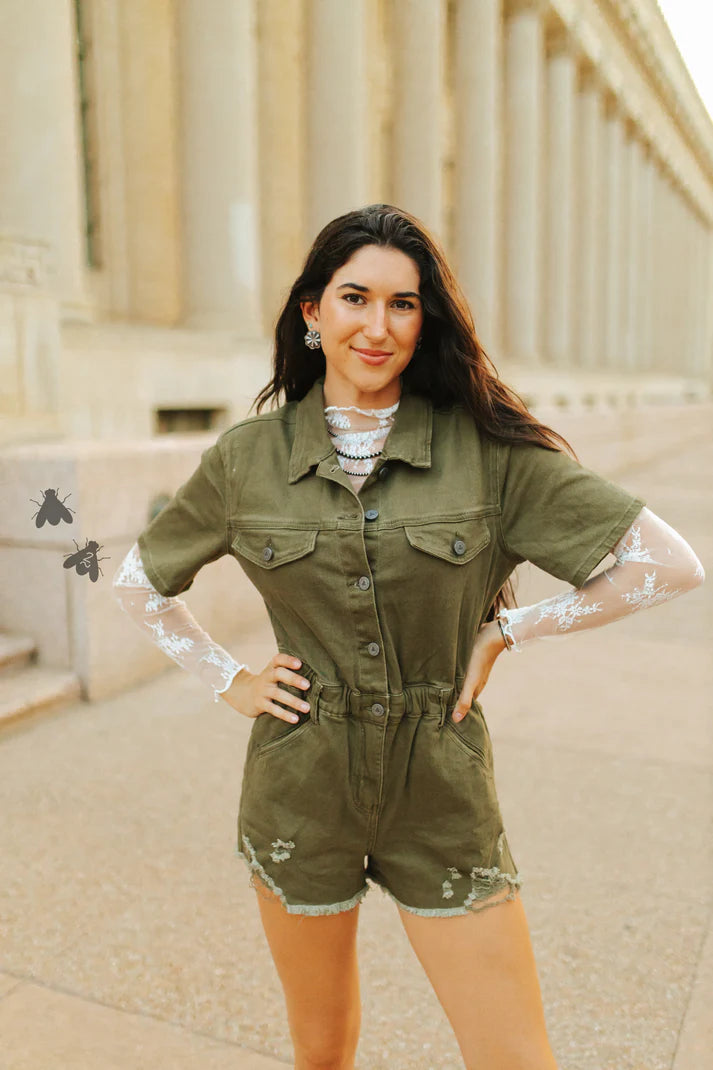 2 Fly Co Reckless Romper - Agave