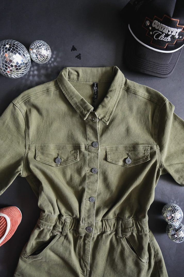 2 Fly Co Reckless Romper - Agave