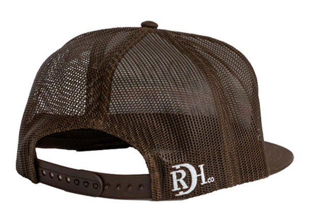 Red Dirt Hat Broadhead Brown White 5 Panel - Hats Cap - RDHC-536