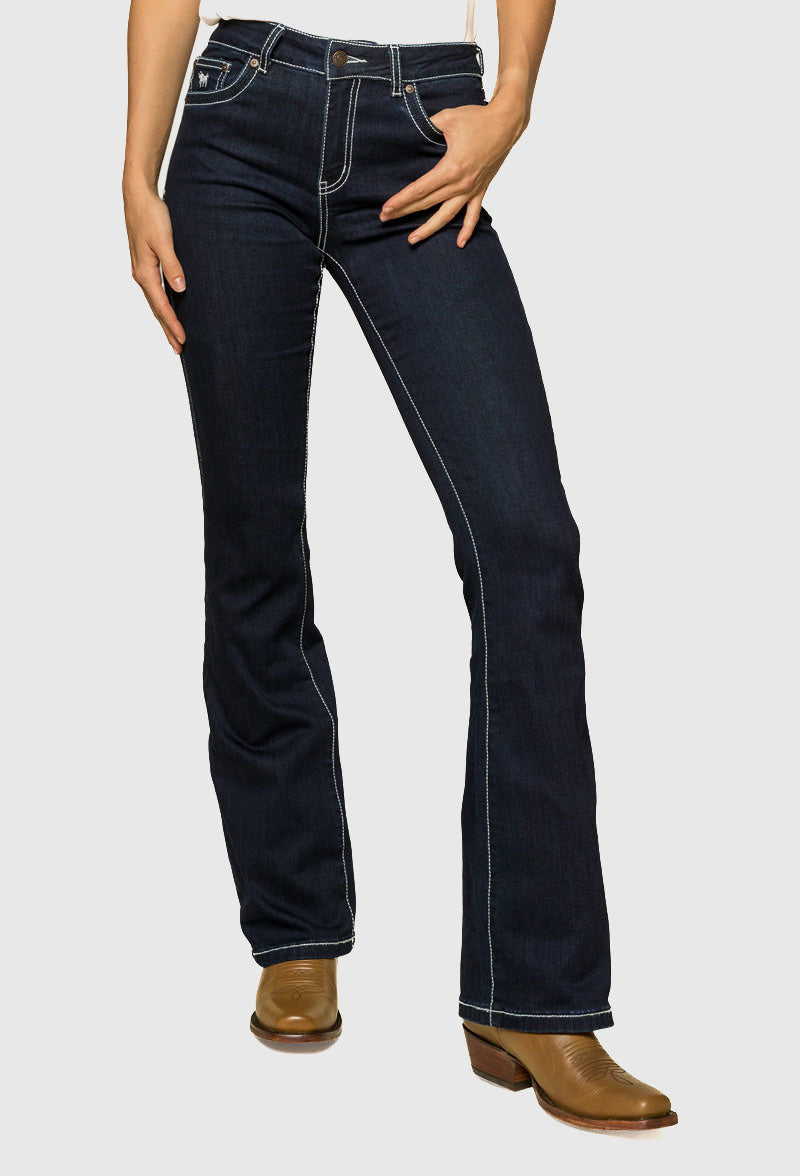 RINGERS WESTERN CAROLINE WOMENS MID RISE BOOTLEG JEAN REG