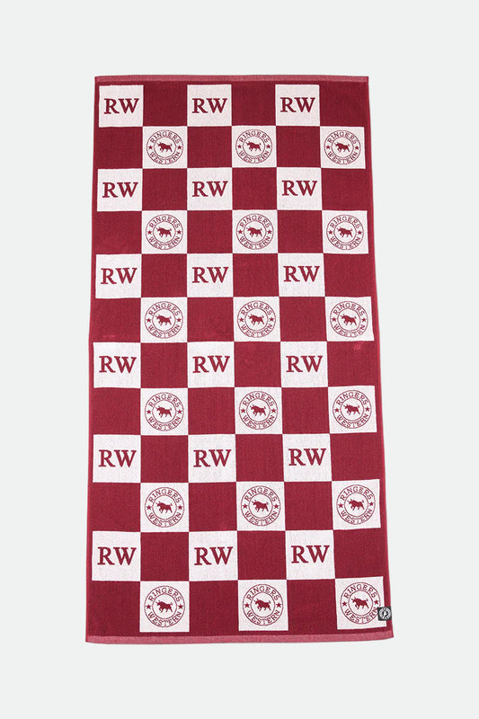 Ringers Western Check Cotton Jacquard Towel - Burgundy