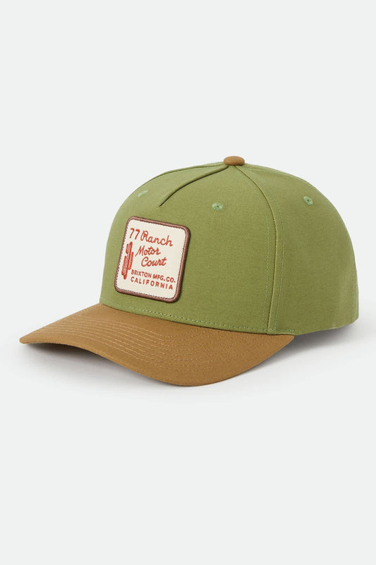 Brixton Unisex Ranch Moto Court Snapback - Sublime Green/Dusted Ochre