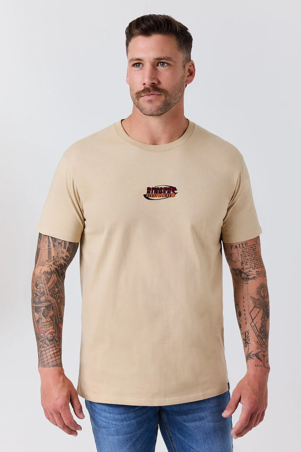 Ringers Western Men's Range Rider Stock Fit T-Shirt – Dark Sand