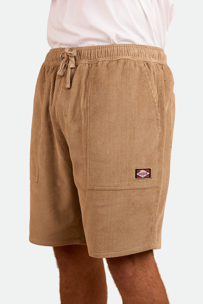 Ringers Western Countryside Mens Corduroy Walk Short - Dark Sand