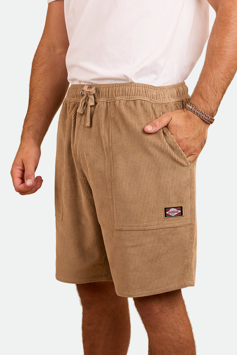 Ringers Western Countryside Mens Corduroy Walk Short - Dark Sand