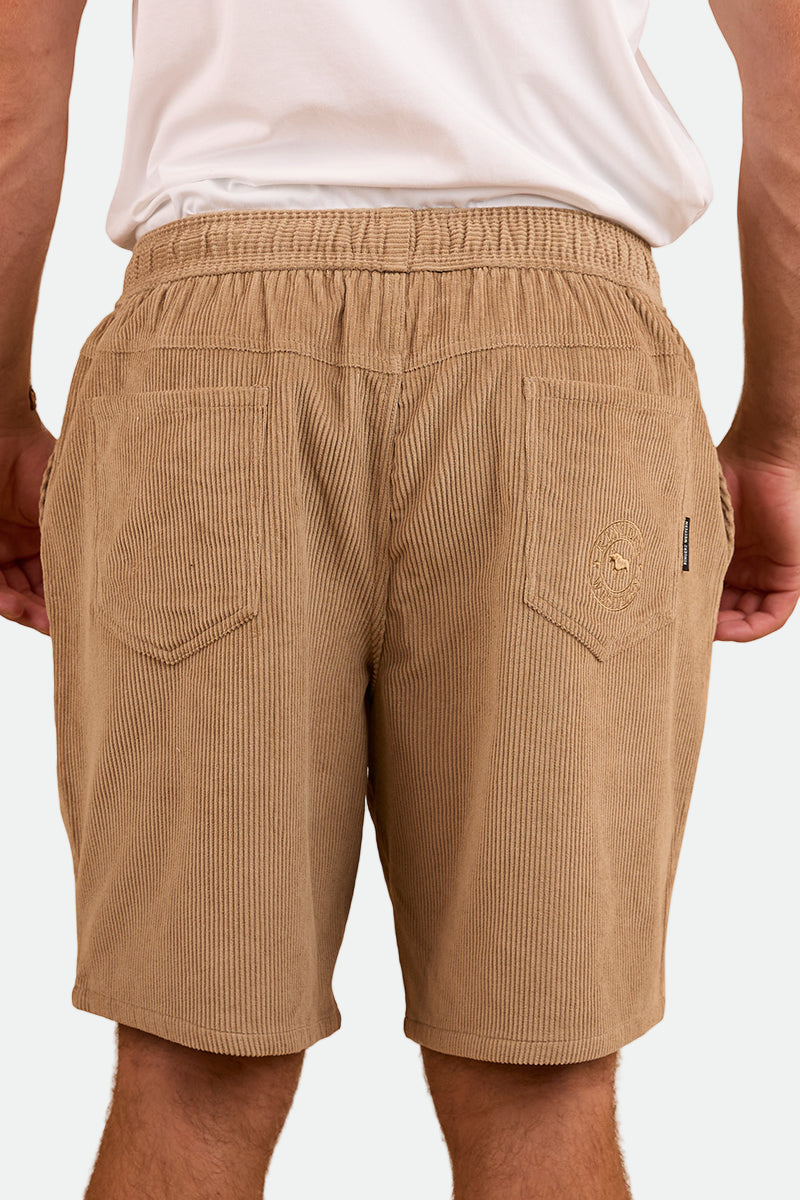 Ringers Western Countryside Mens Corduroy Walk Short - Dark Sand