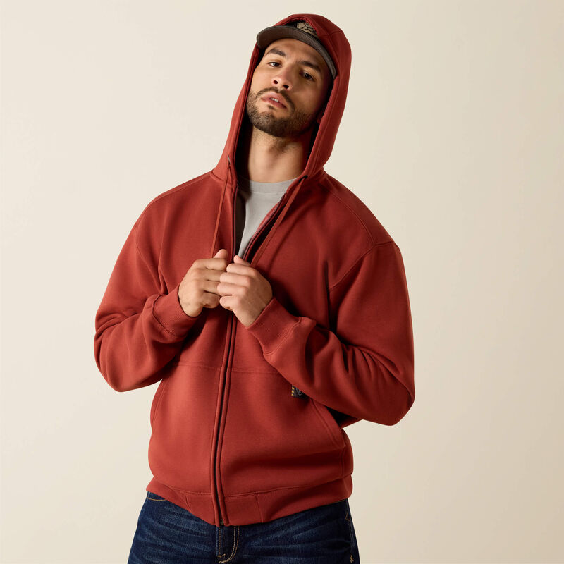 Ariat Men's Rebar Lightweight Label Full Zip Hoodie