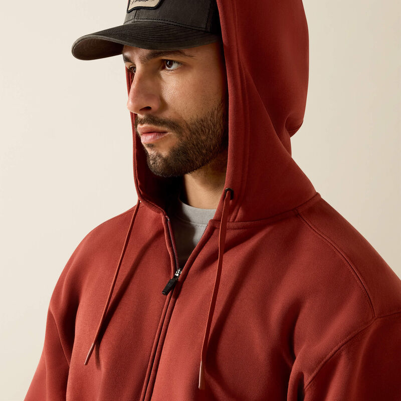 Ariat Men's Rebar Lightweight Label Full Zip Hoodie