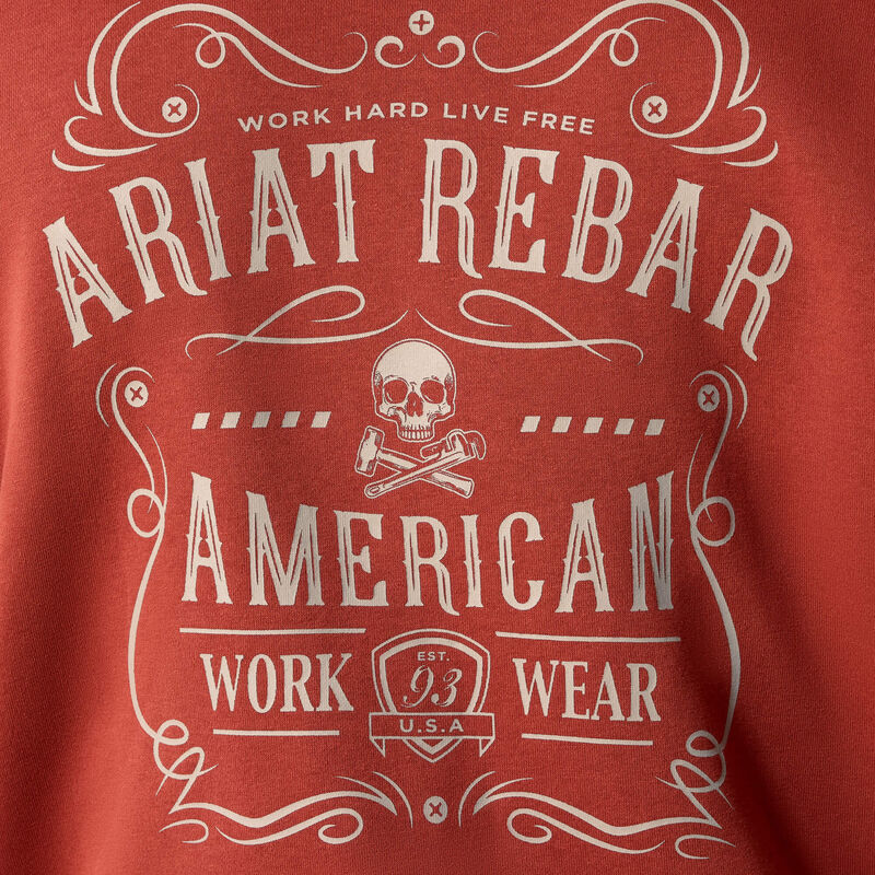 Ariat Men's Rebar Lightweight Label Full Zip Hoodie