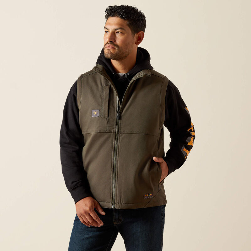 Ariat Men's Rebar DuraCanvas Vest - Earth
