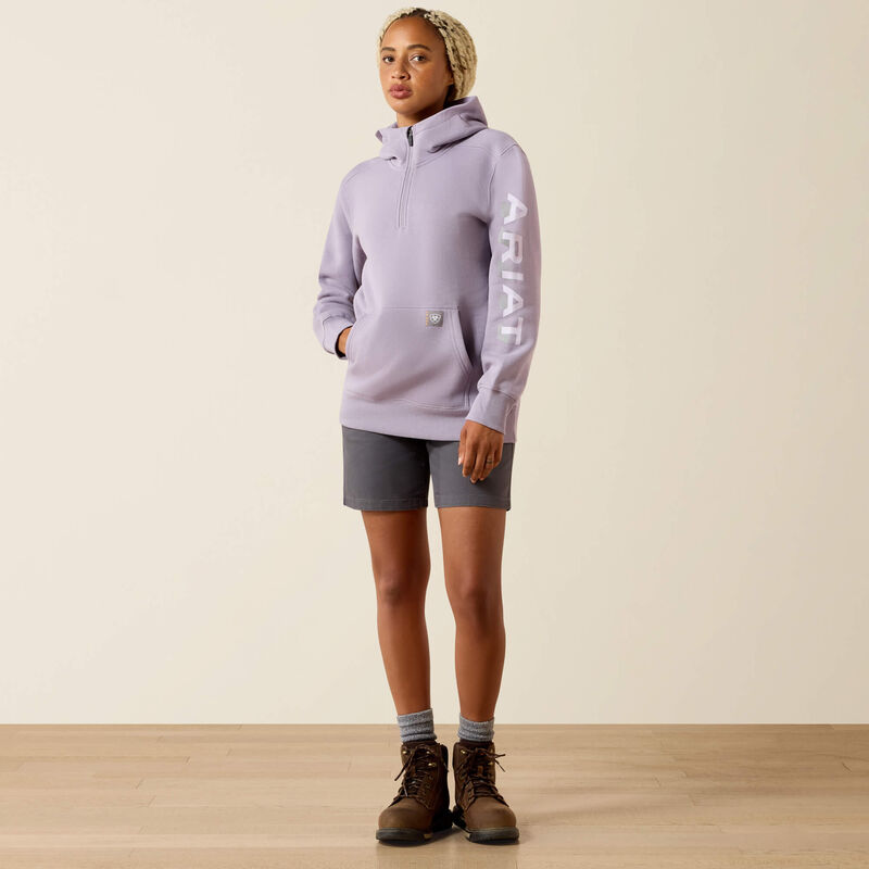 Ariat Ladies Lightweight Logo 1/2 Zip Hoodie