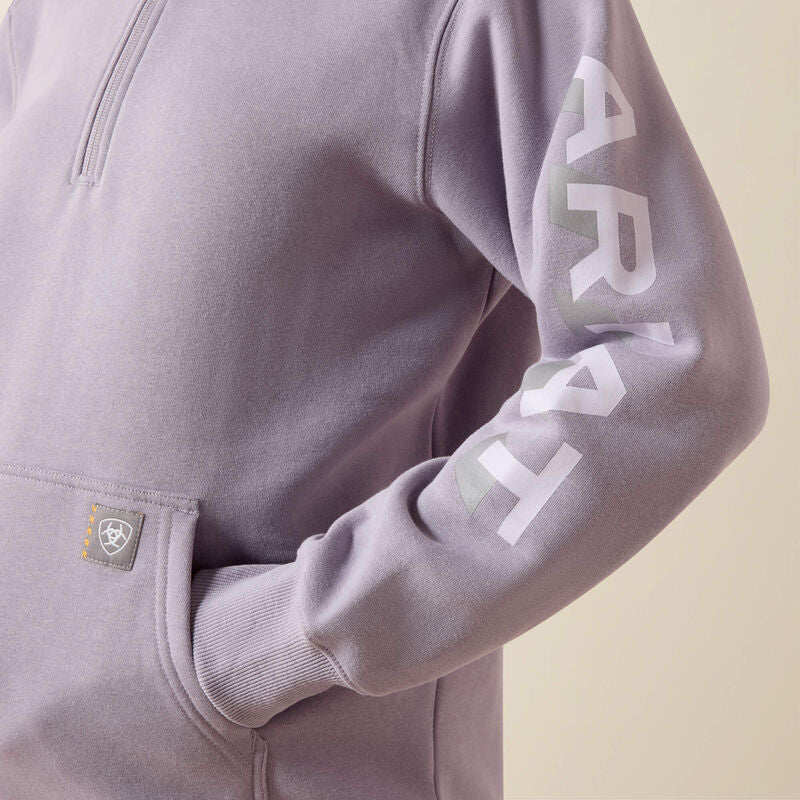 Ariat Ladies Lightweight Logo 1/2 Zip Hoodie