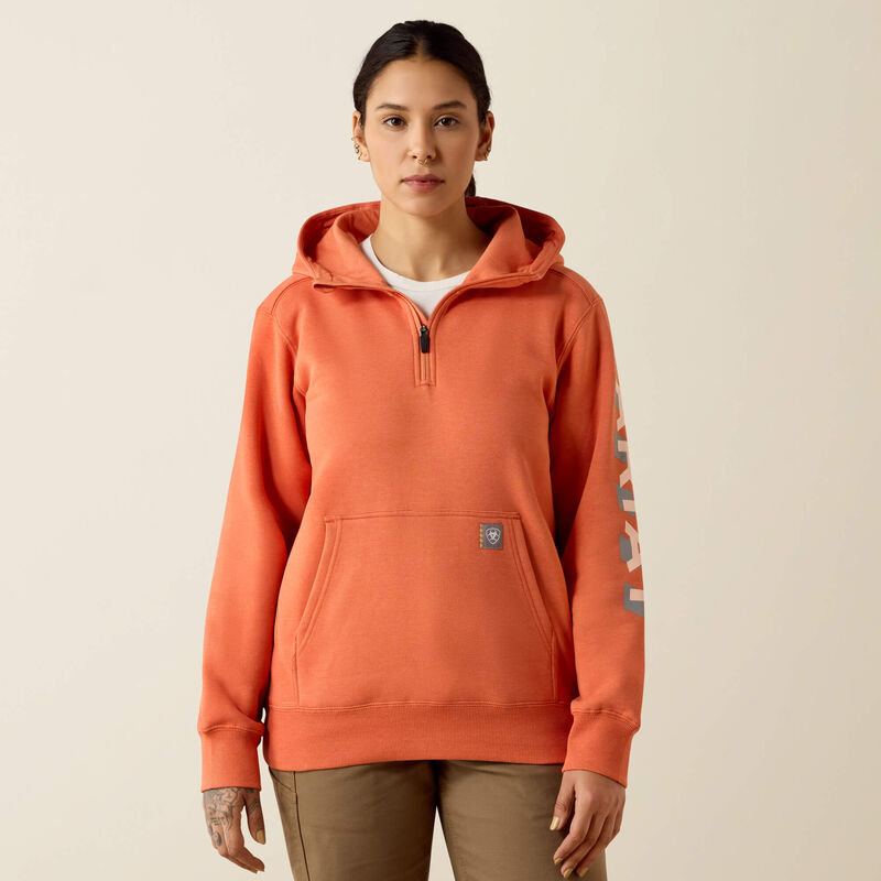 Ariat Ladies Lightweight Logo 1/2 Zip Hoodie
